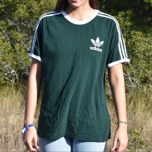 Adidas classic striped tee